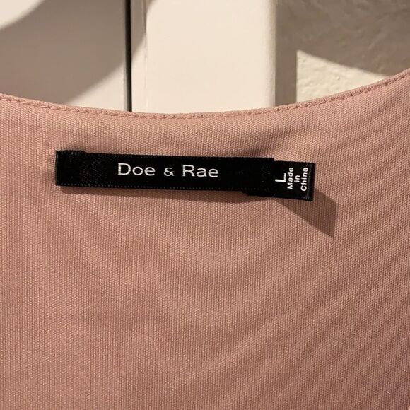Doe & Rae MAUVE V-NECK DRESS - Picture 5 of 5